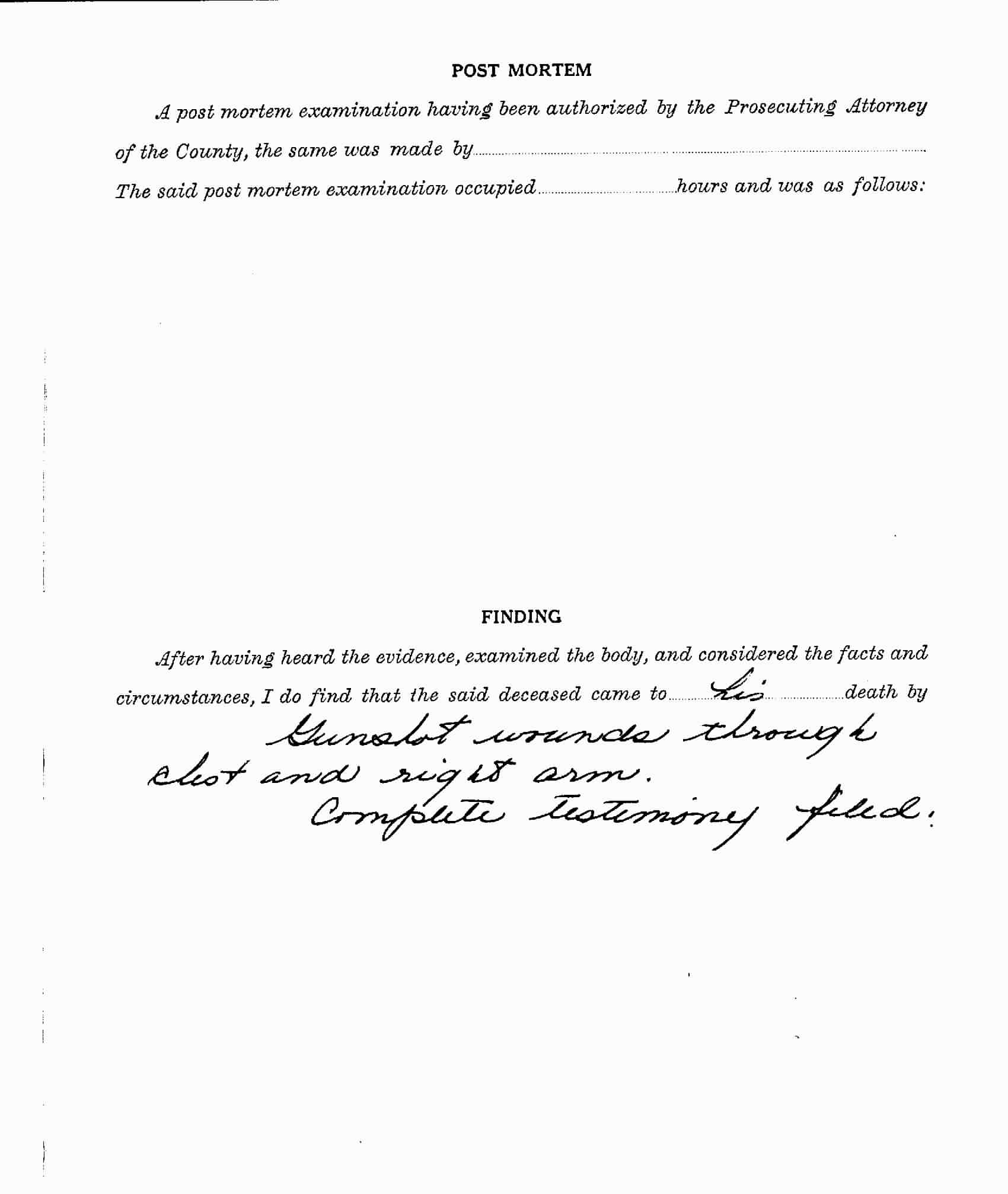 Page 4 of the Coroner's report